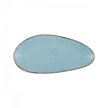 Platte oval Gaya Sand türkis Lunasol, 25 cm